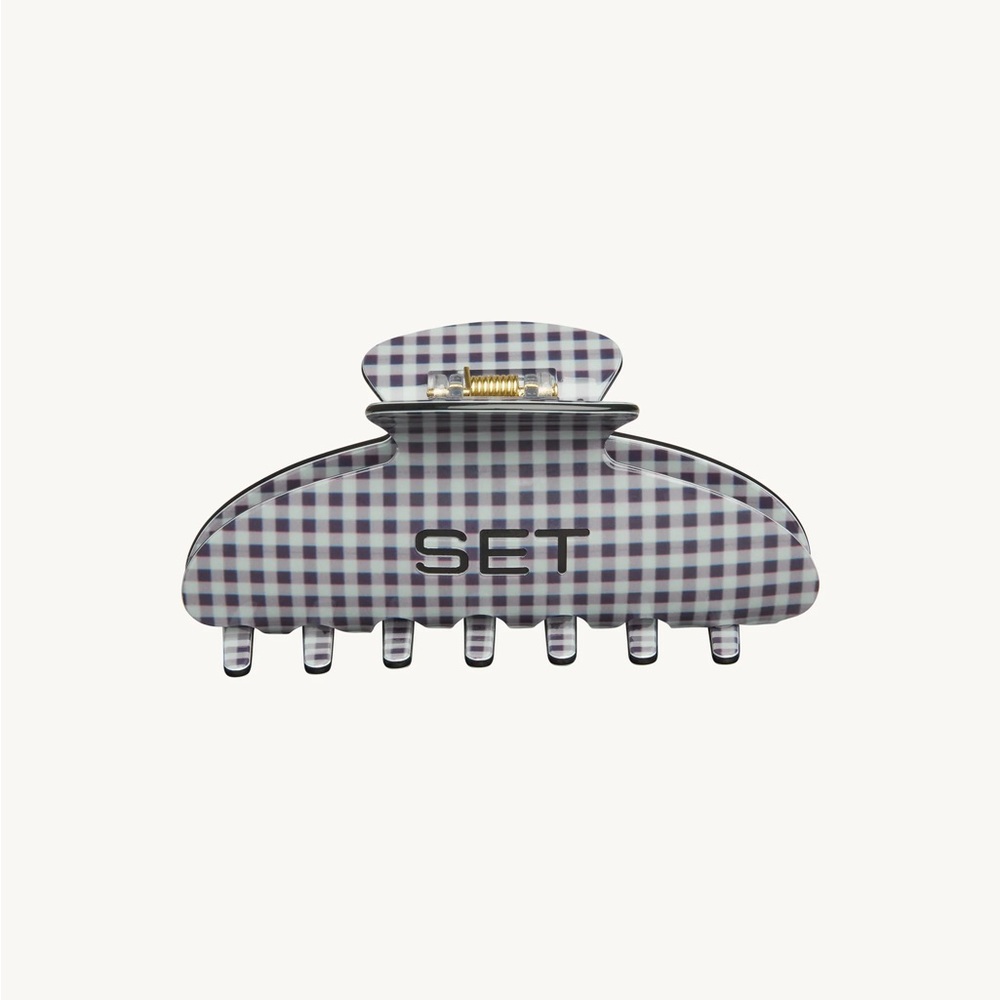 Set active gingham claw clip
